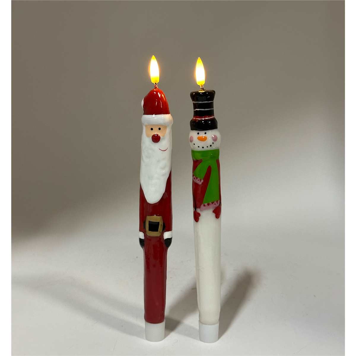 Snowman & Santa Battery Operated Candle-2 pack