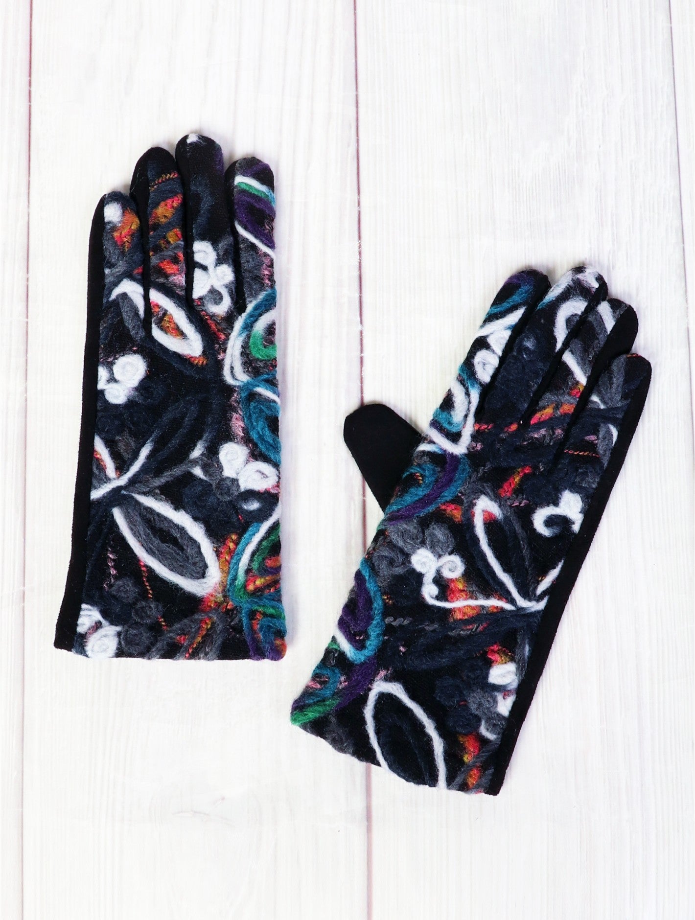 Vibrant Top-Stitched Gloves