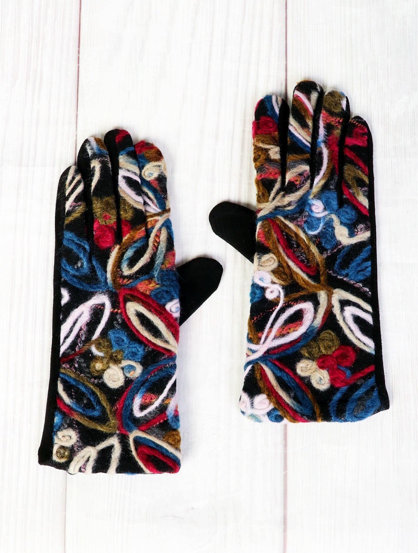 Vibrant Top-Stitched Gloves