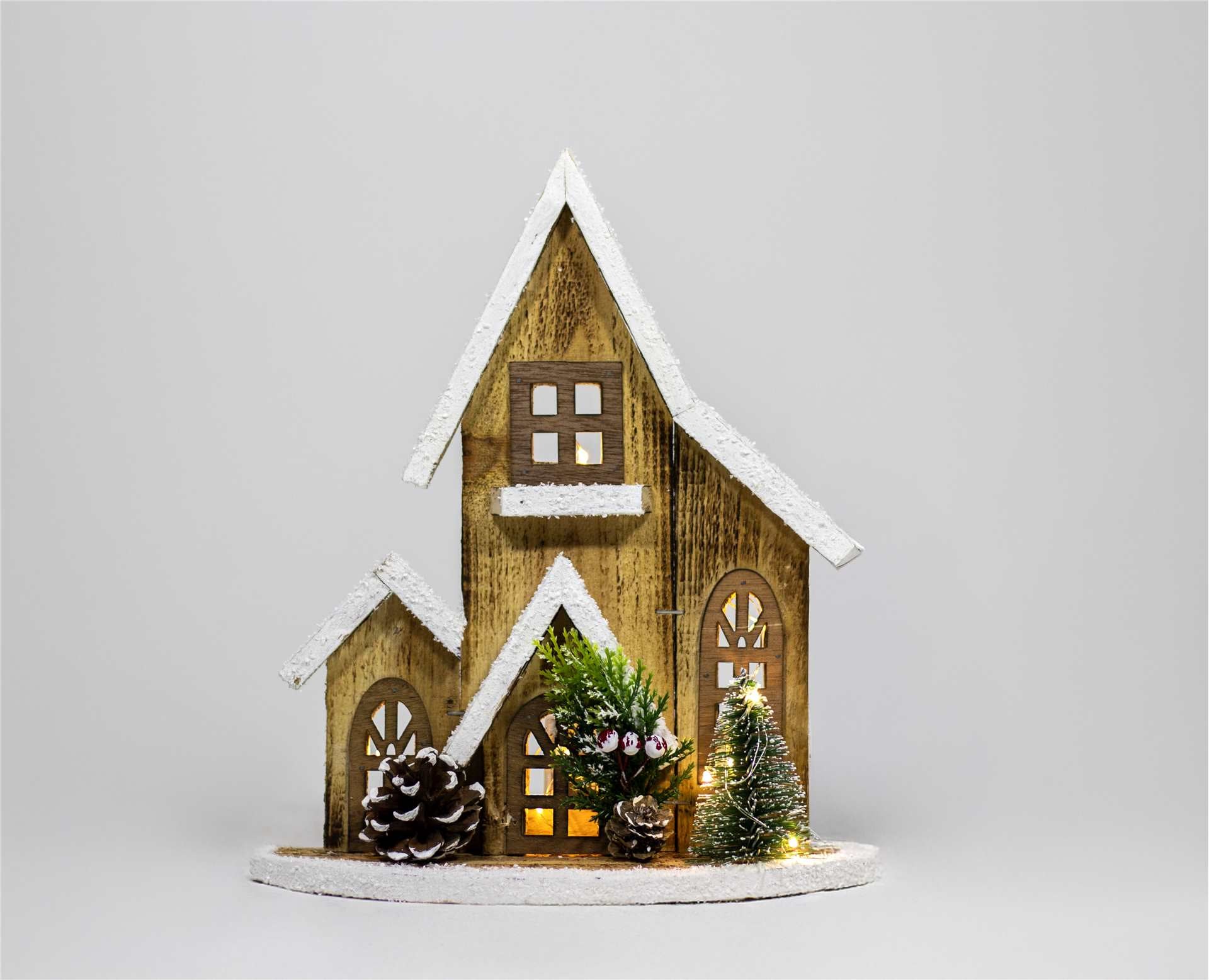 Wood House with Greenery