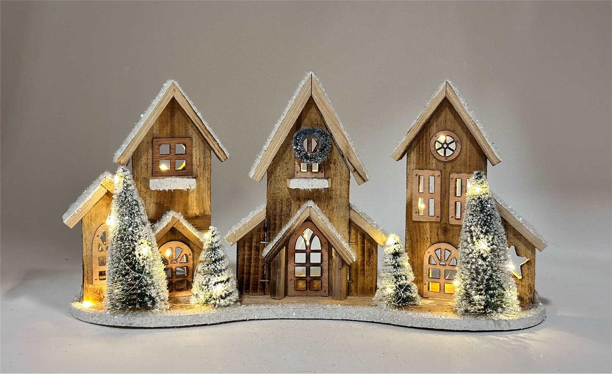 Christmas Village Wooden Houses