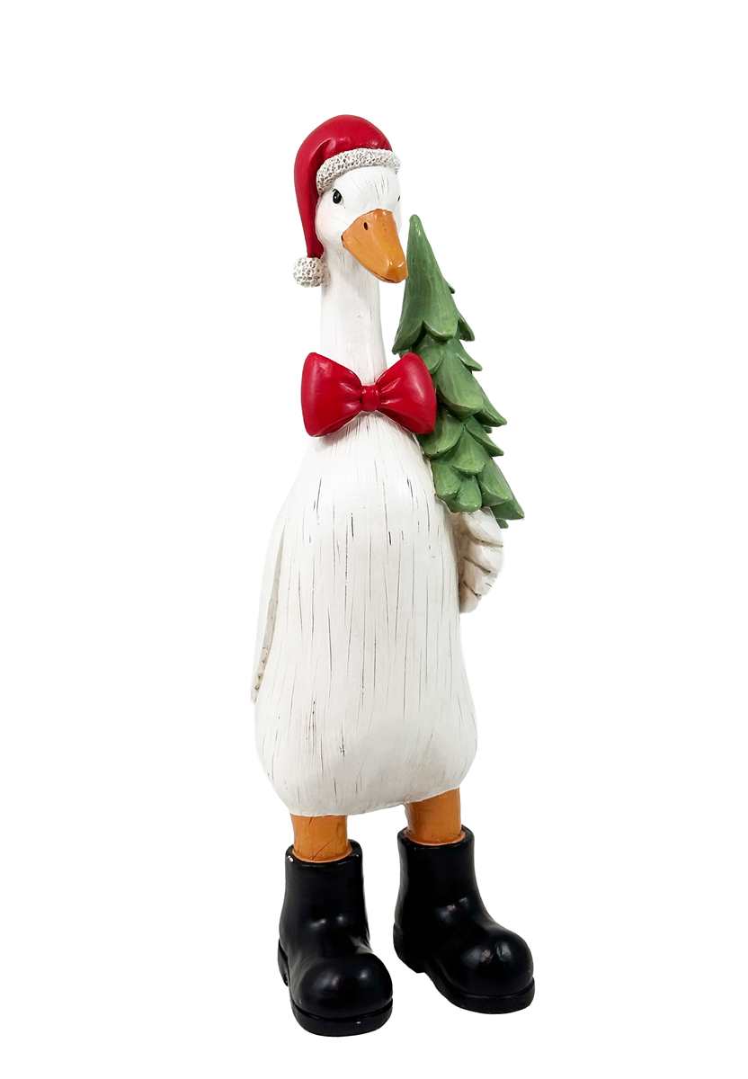 Porch Duck with Christmas Tree