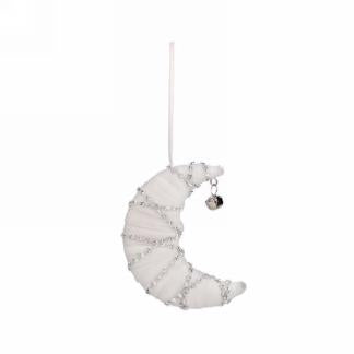 White and Silver Moon Ornament