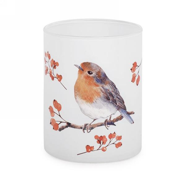 Winter Bird Candle Holder