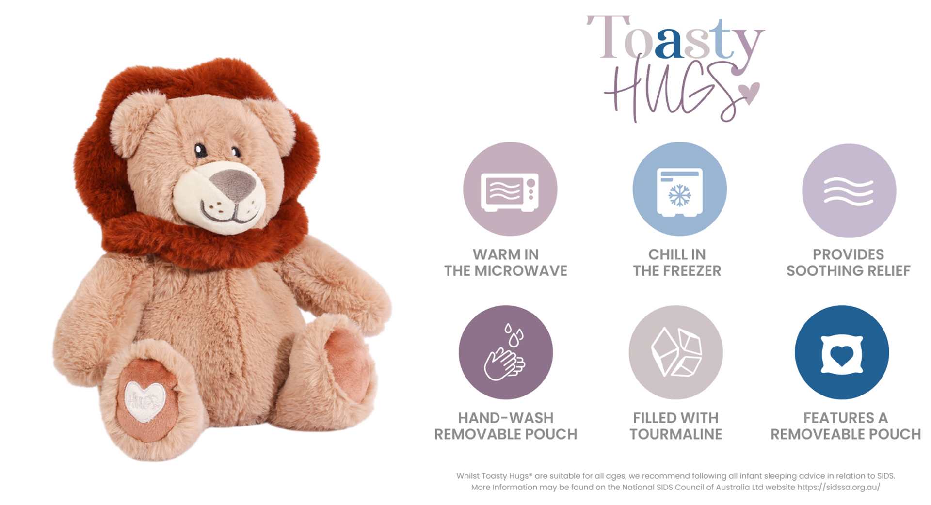 Toasty Hugs: Larry the Lion