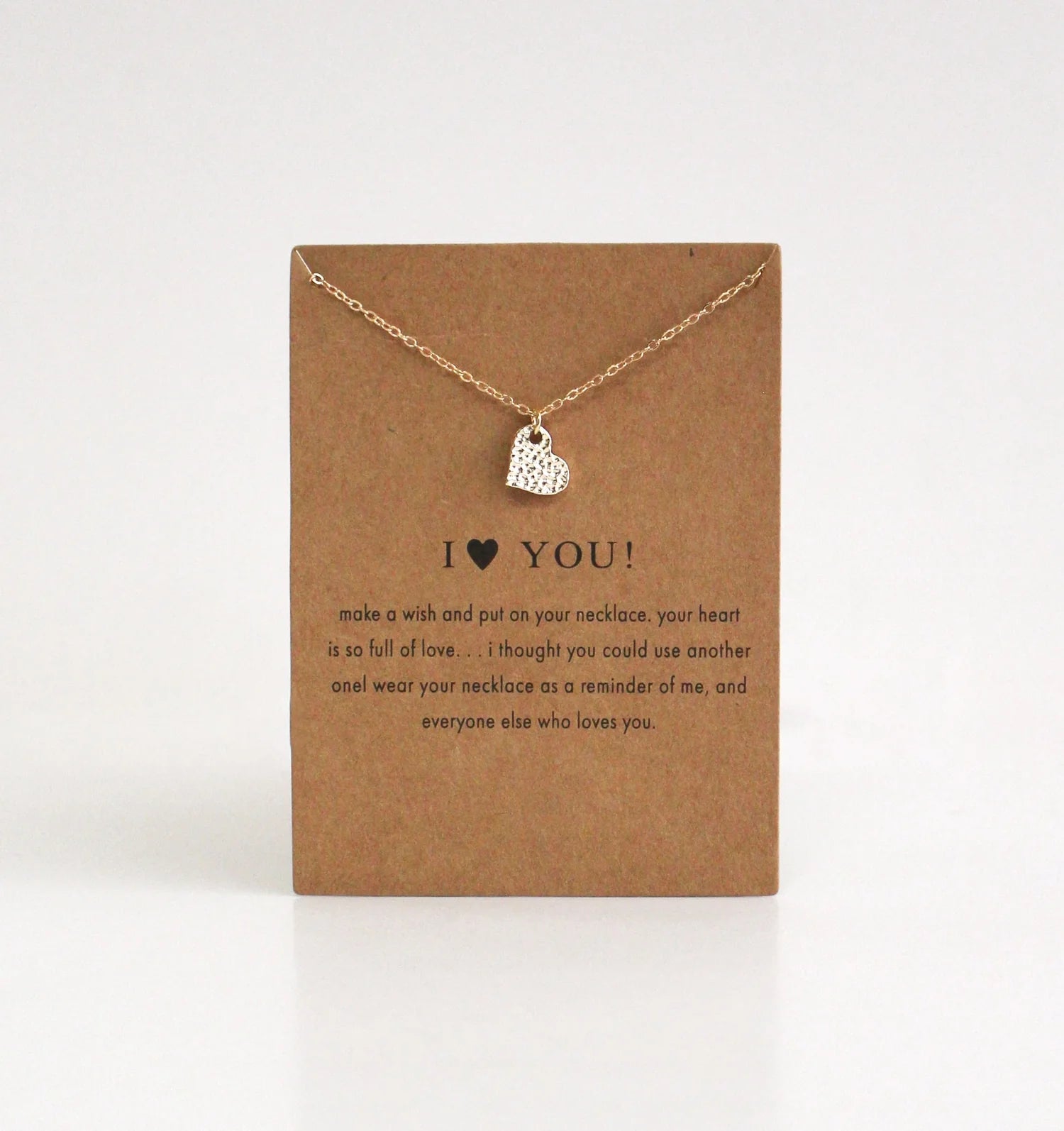 Carded Necklace-I Heart You
