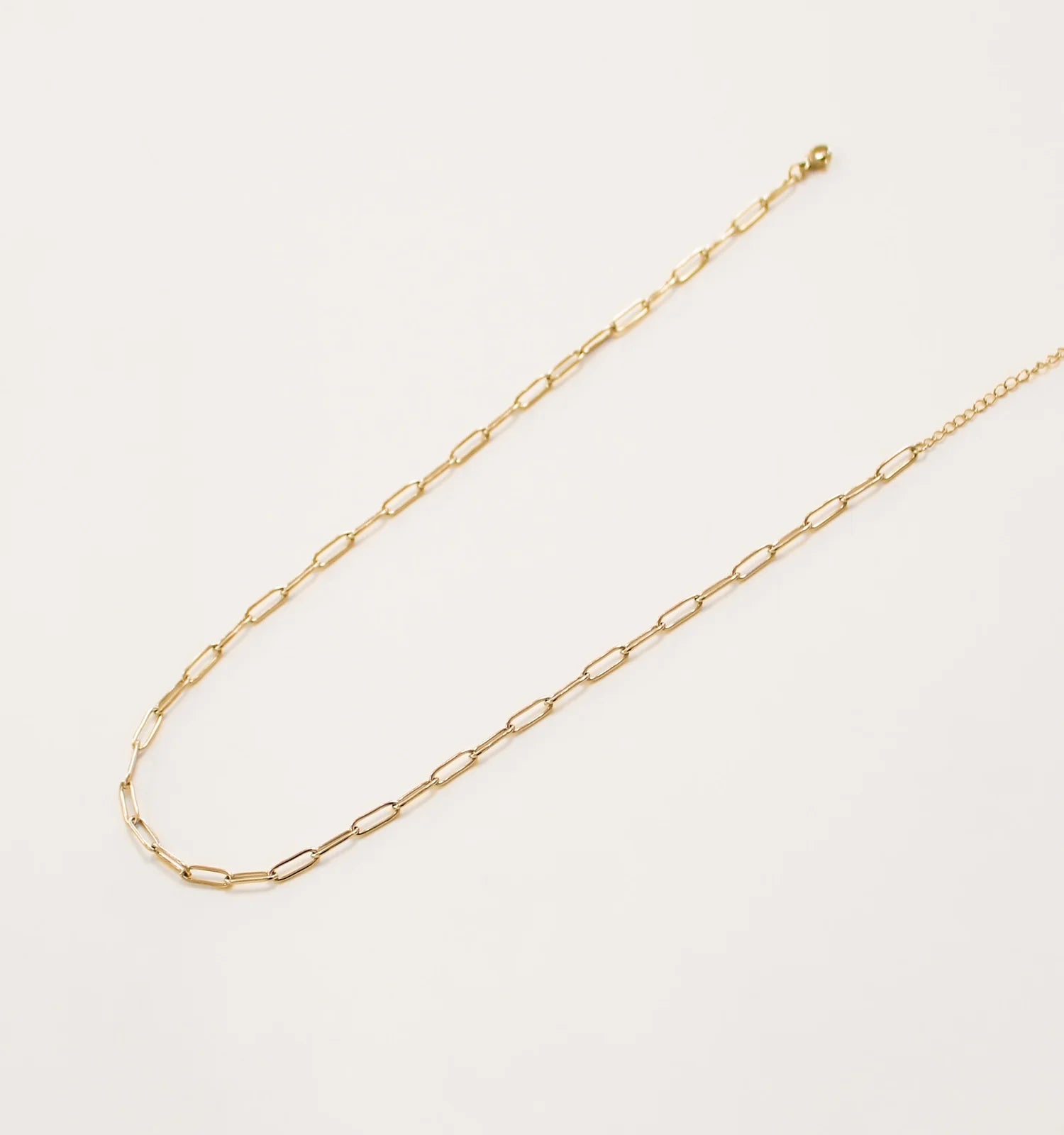 Stainless Steel Necklace-Gold Paperclip