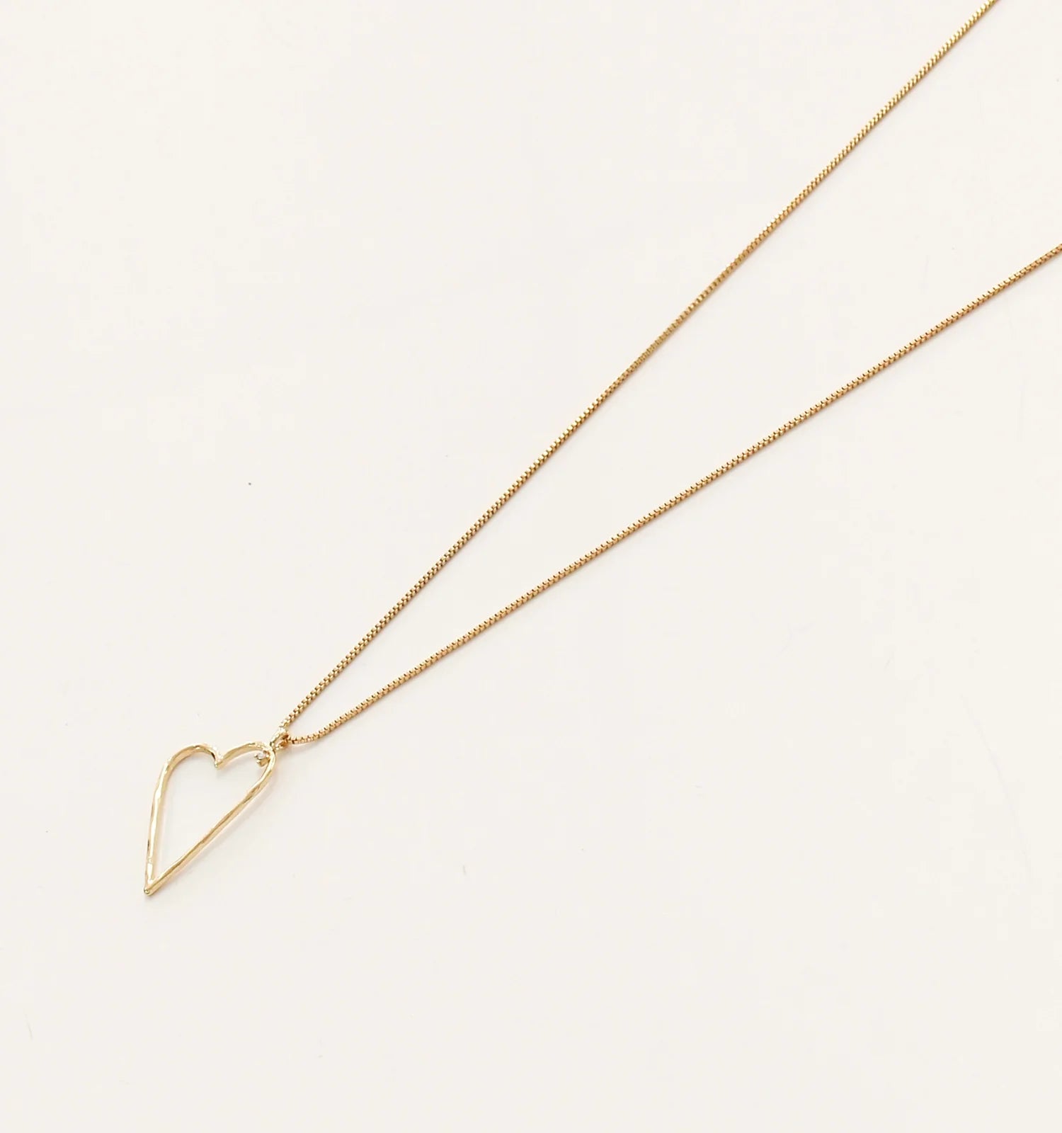 Long Necklace with Heart Pendant