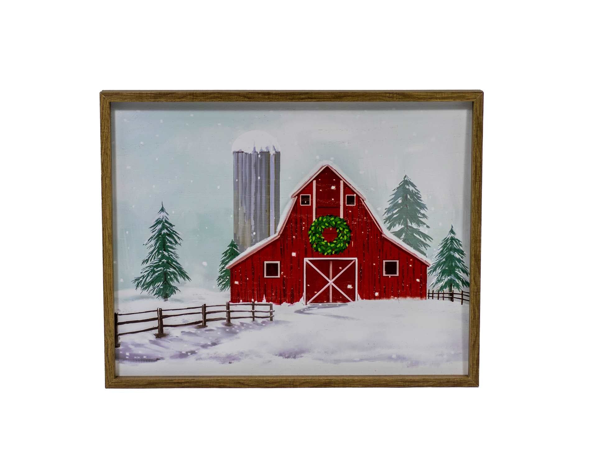 Red Barn Winter Scene