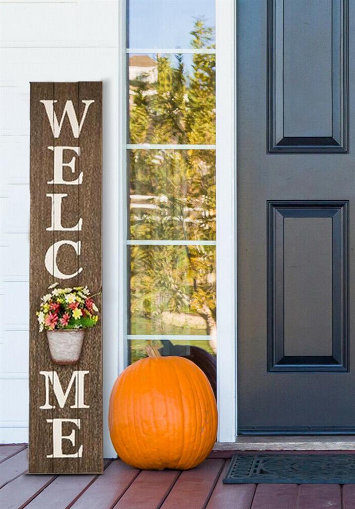 Welcome Sign with Planter