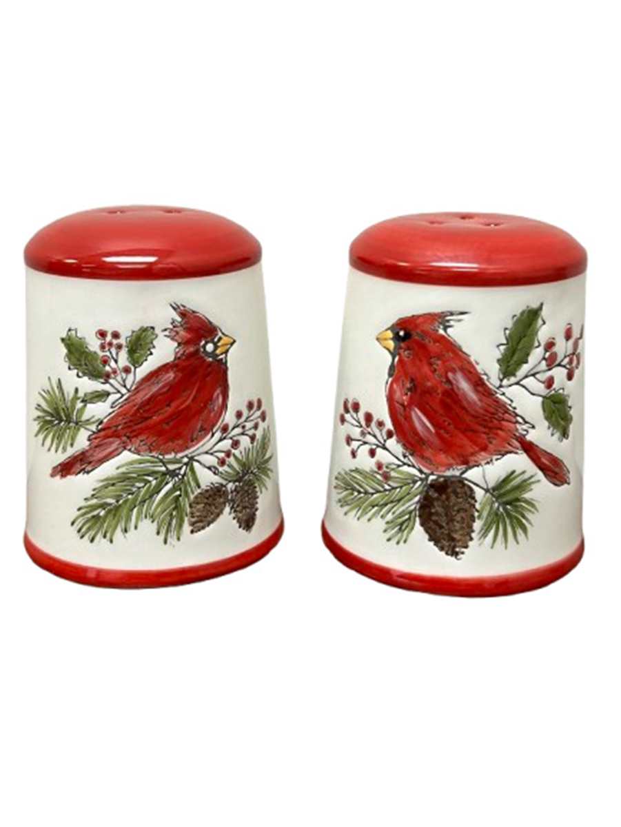Ceramic Cardinal Salt & Pepper Set