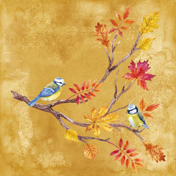 Autumn Bird Luncheon Napkin