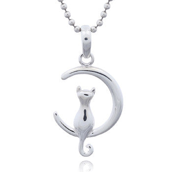 Cat in the Moon Pendant