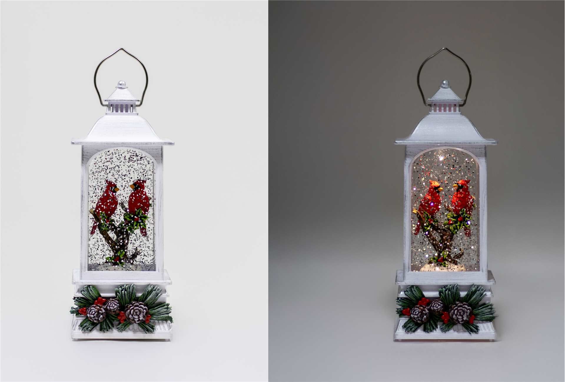 Cardinal Lantern Water Globe