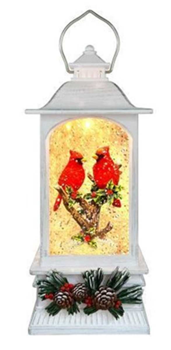 Cardinal Lantern Water Globe