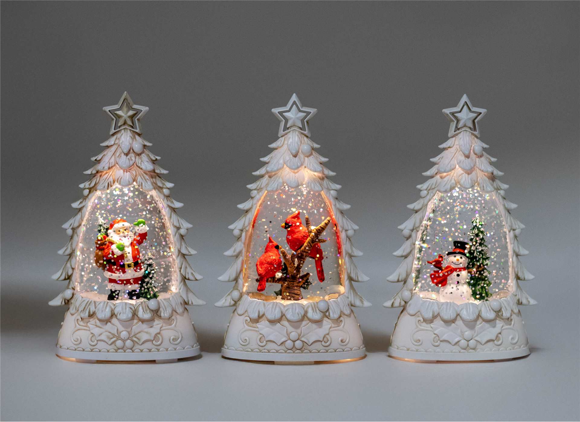 Small Snow Globe-White Christmas Tree Scene