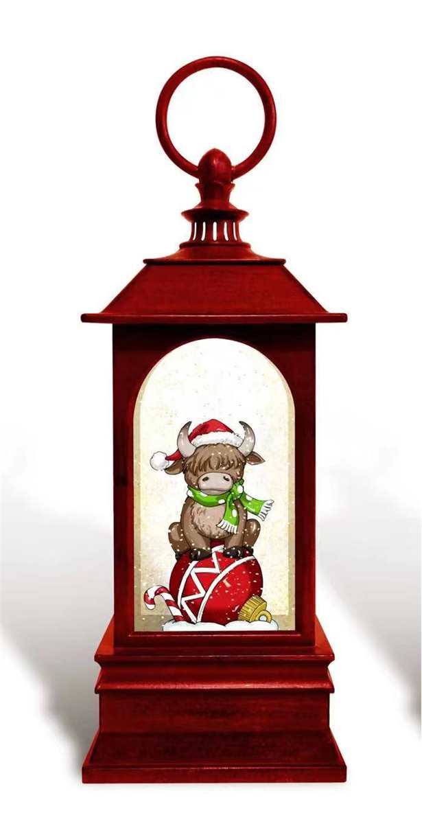 Water Globe Lantern-Highland Cow