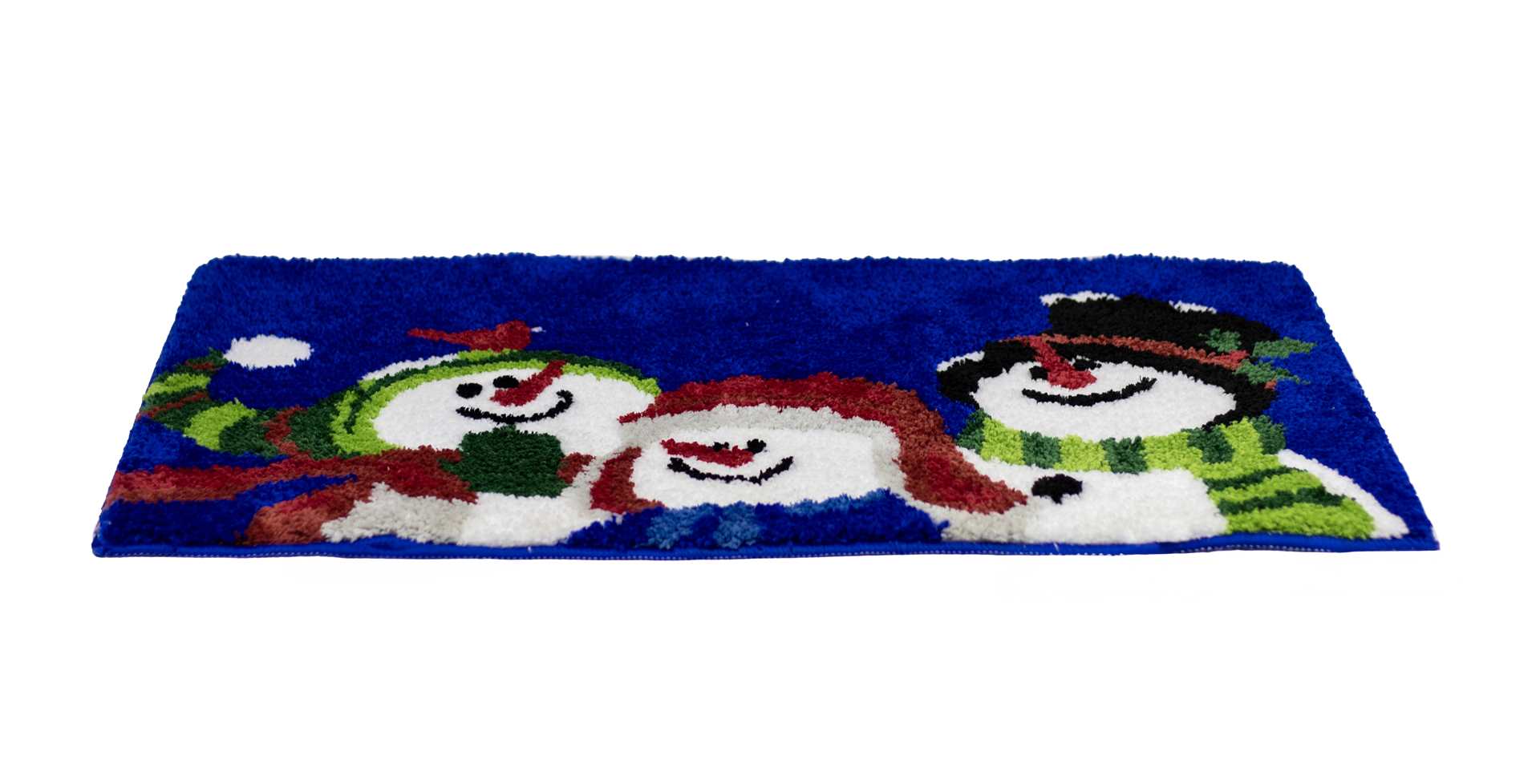 Snowman Family Plush Mat