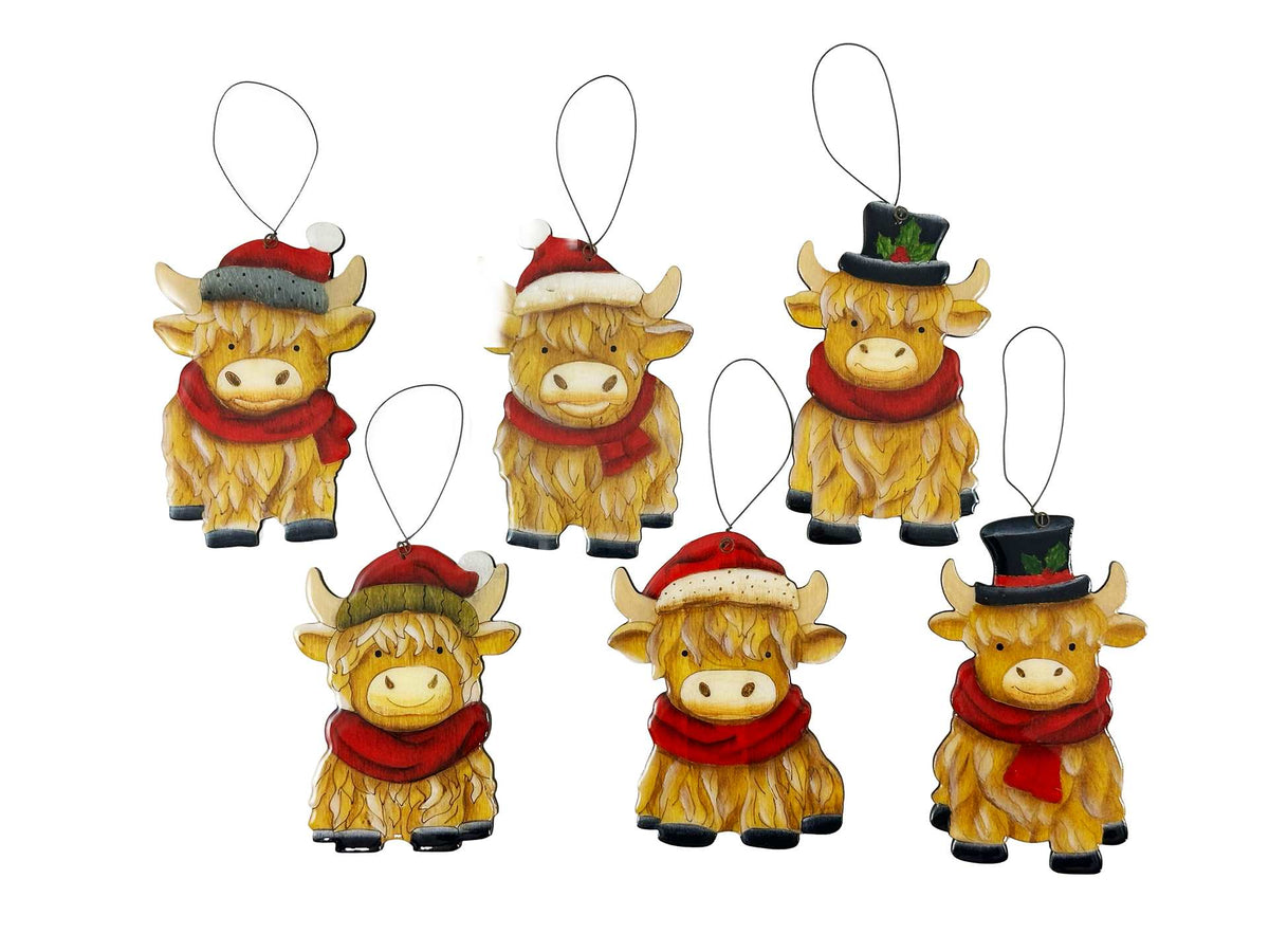 Highland Cow Glossy Ornament