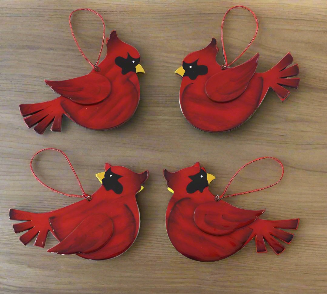 Wooden Cardinal Ornament