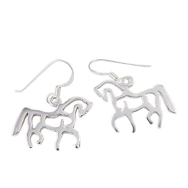 Stencilled Horse Earrings