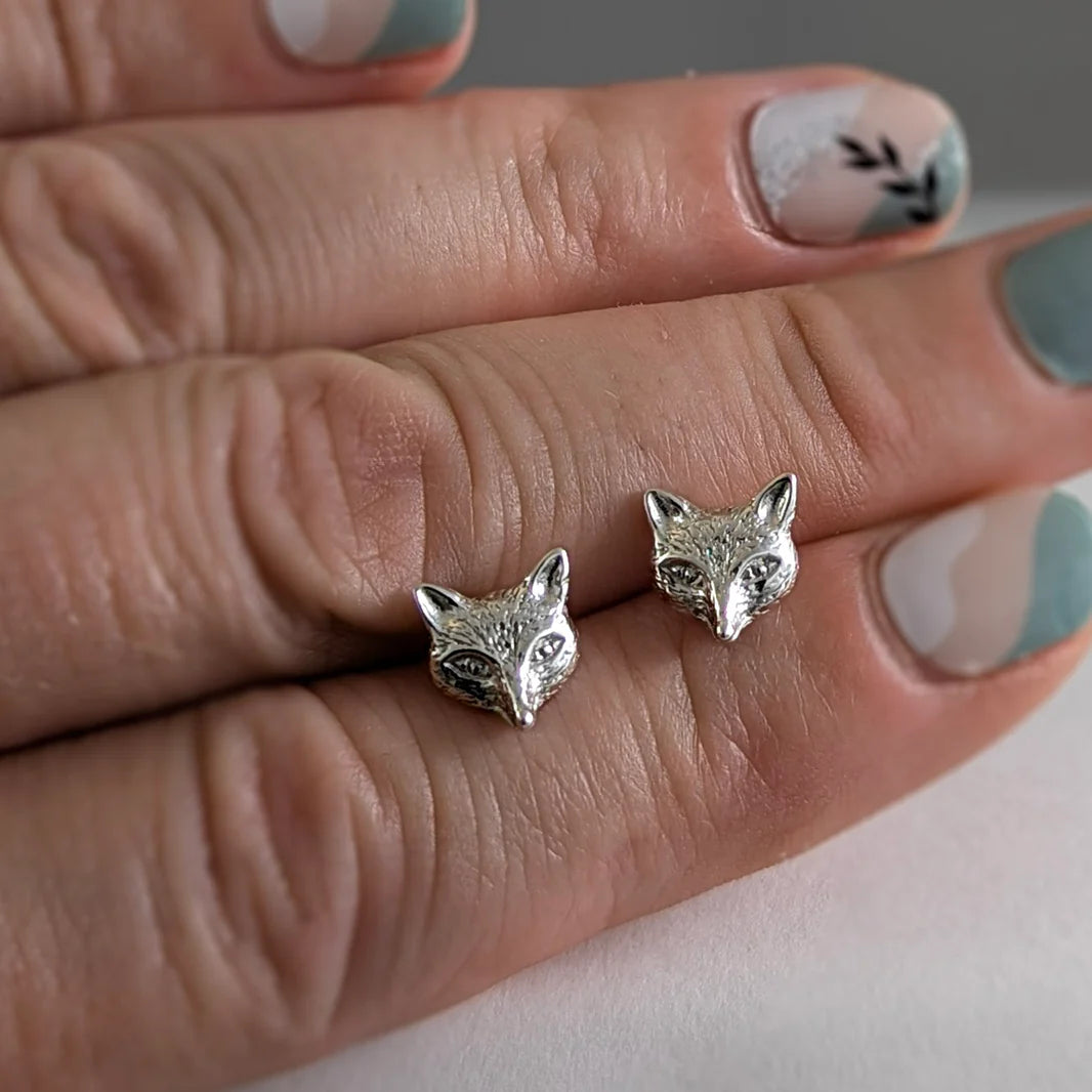 Sly Fox Stud Earrings in Sterling Silver