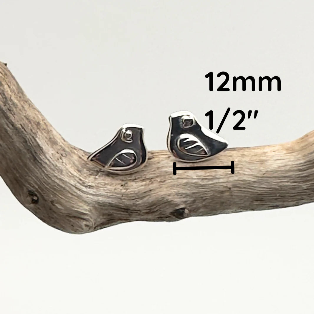 Whimsy Wings Sterling Bird Stud Earrings