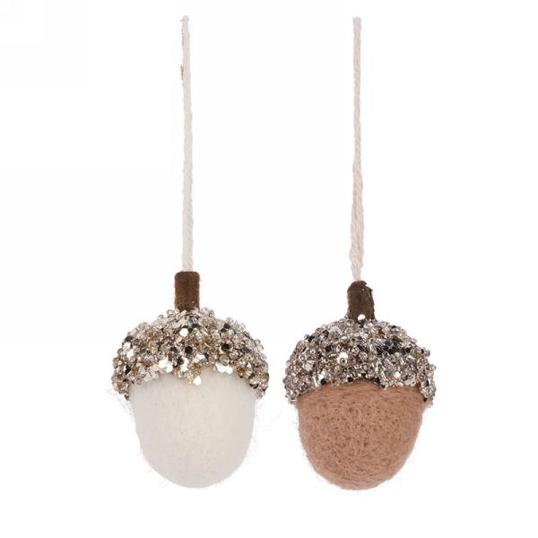 Glitter Acorn Ornament