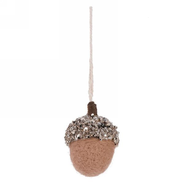 Glitter Acorn Ornament