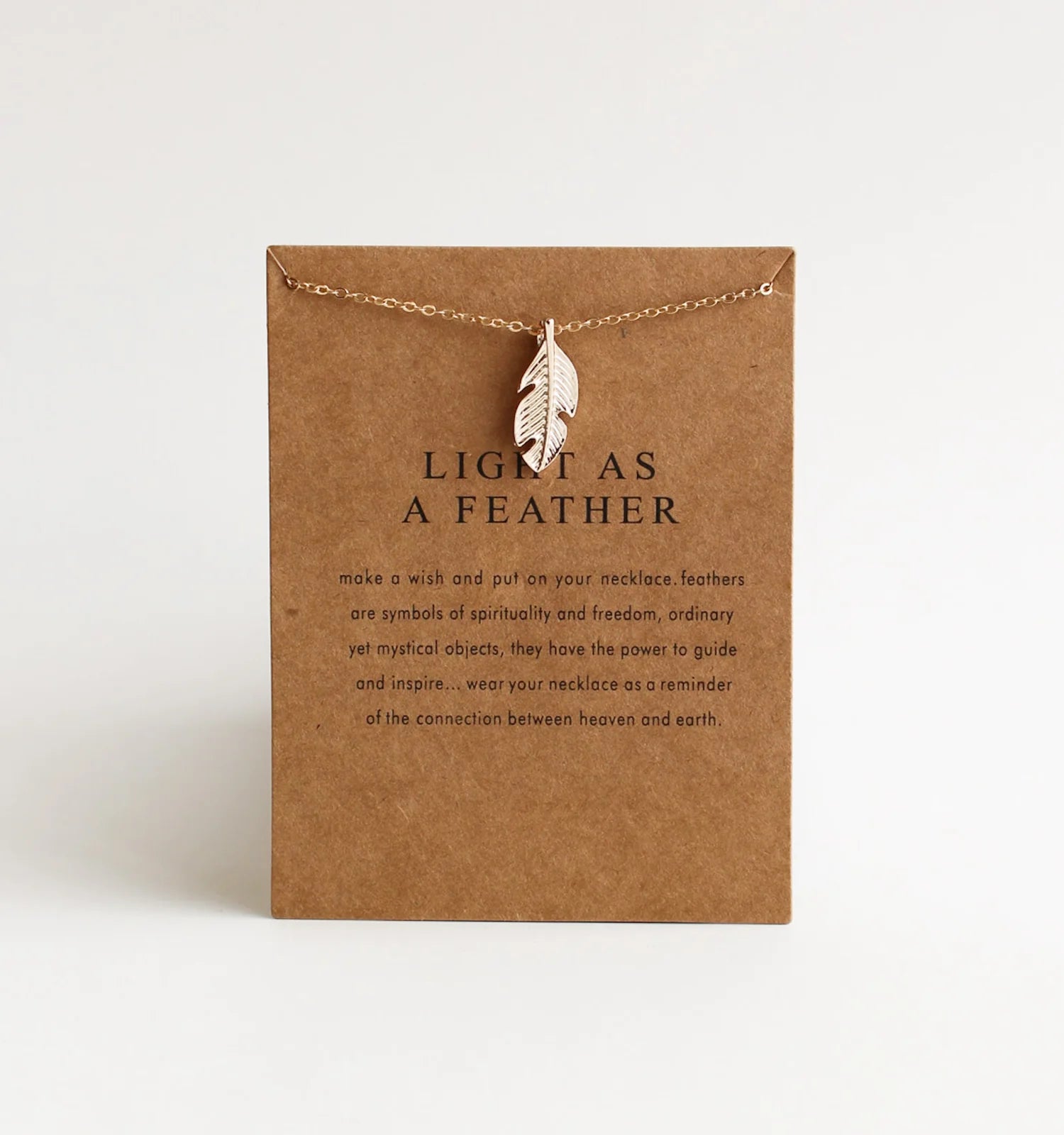 Carded Necklace-Light as a Feather