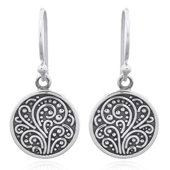 Blowing Wind Medallion Earrings