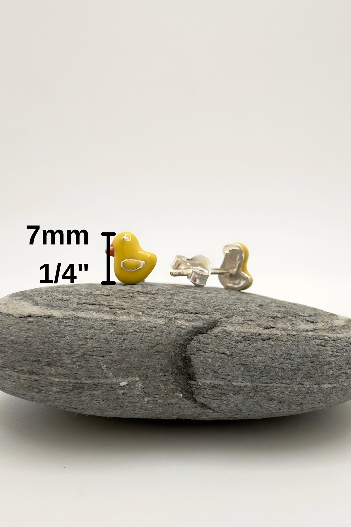 Just Ducky-Sterling Silver and Enamel Stud Earrings