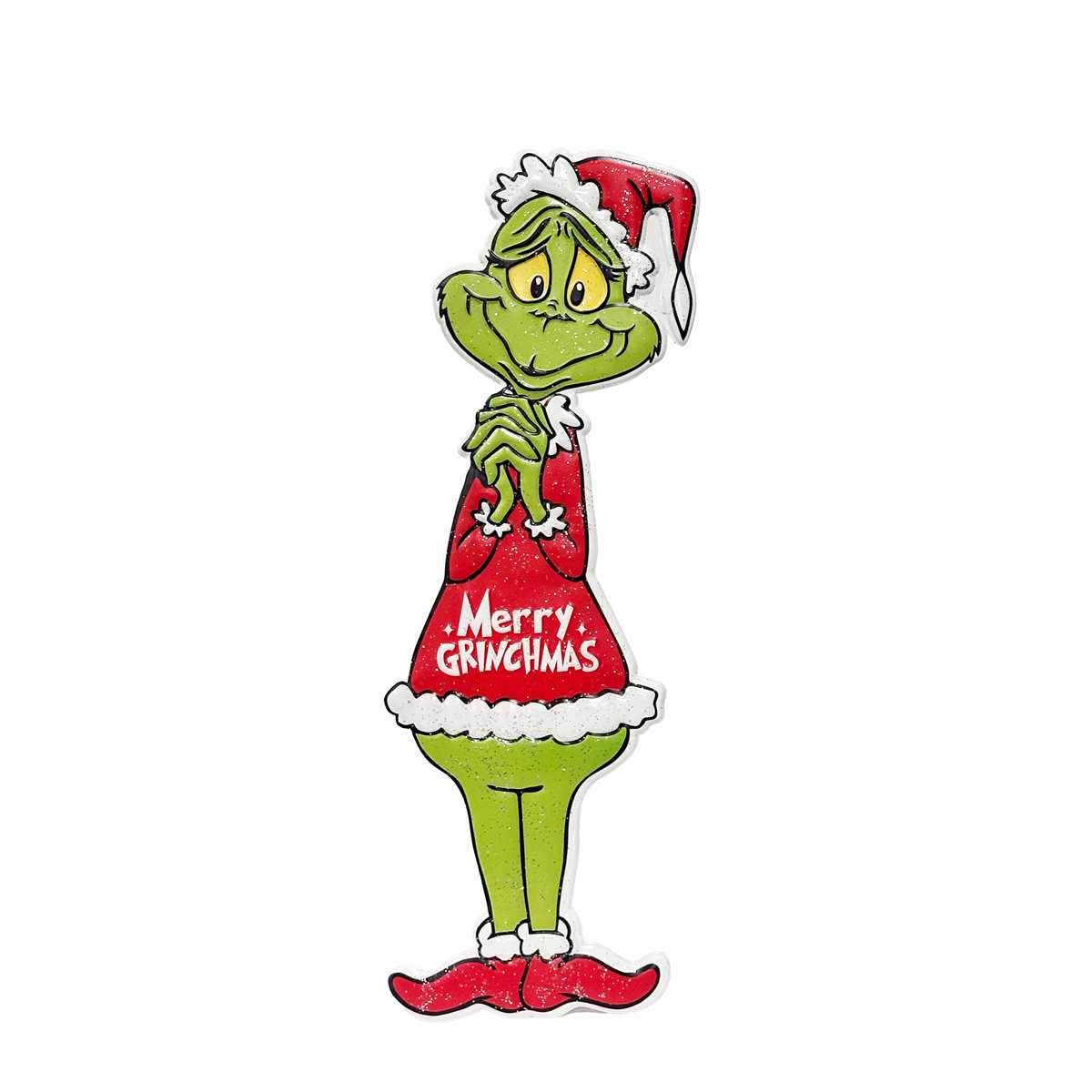 Merry Grinchmas Metal Standing Sign