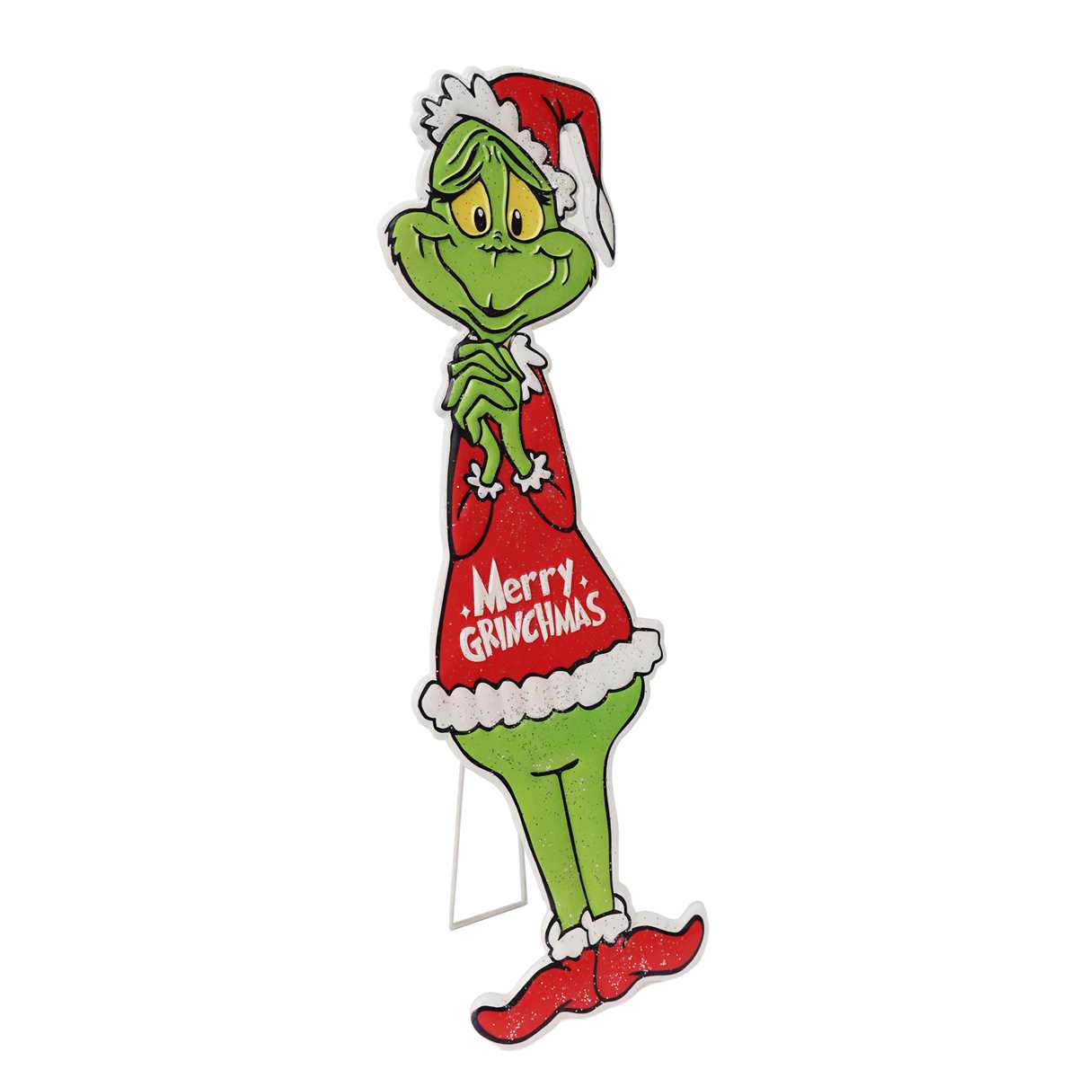 Merry Grinchmas Metal Standing Sign