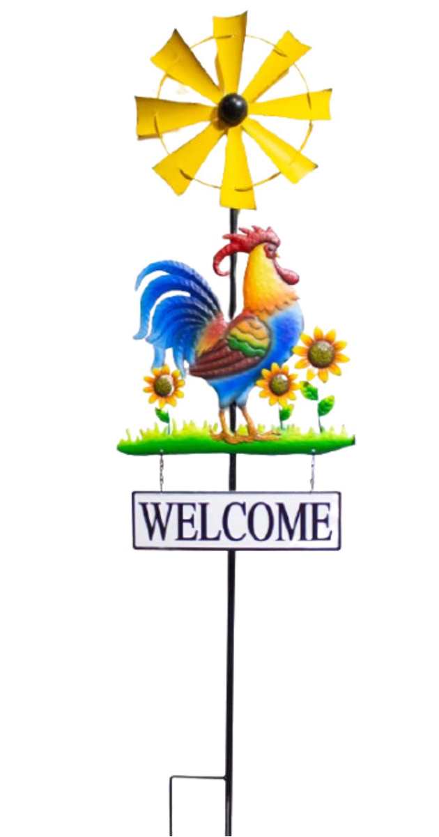 Metal Rooster Garden Stake