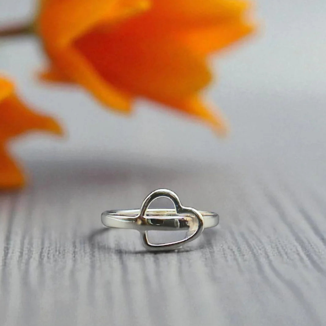Wrap My Finger Heart Ring in Sterling Silver