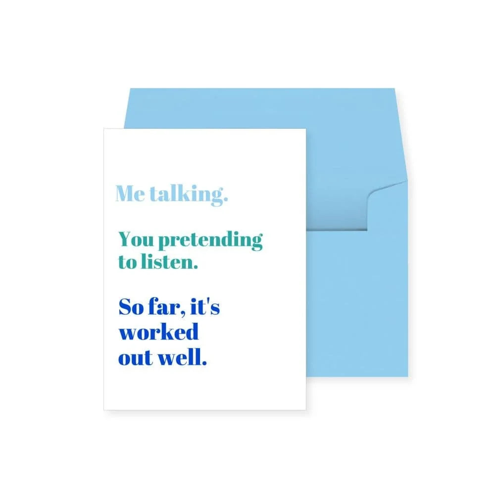 Anniversary Card-Me Talking, You Listening