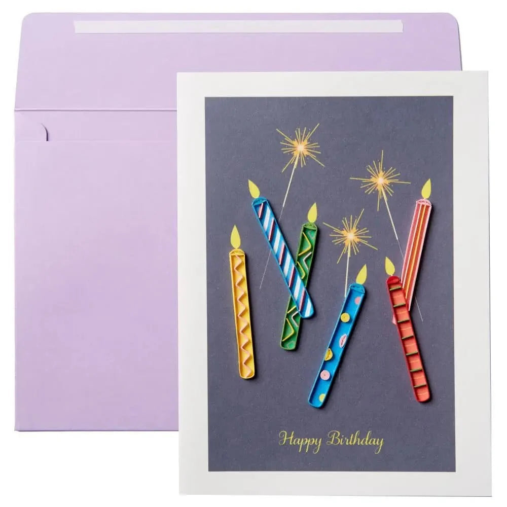 Birthday Card-Quilled Birthday Candles