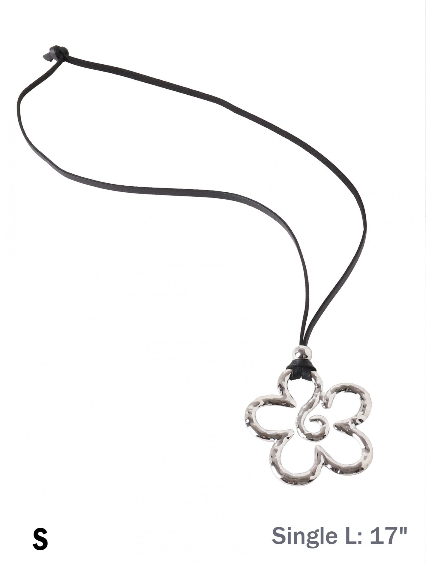 Rope Necklace with Flower Pendant