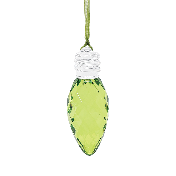 Faceted Christmas Tree Ornament-Light Bulb Style
