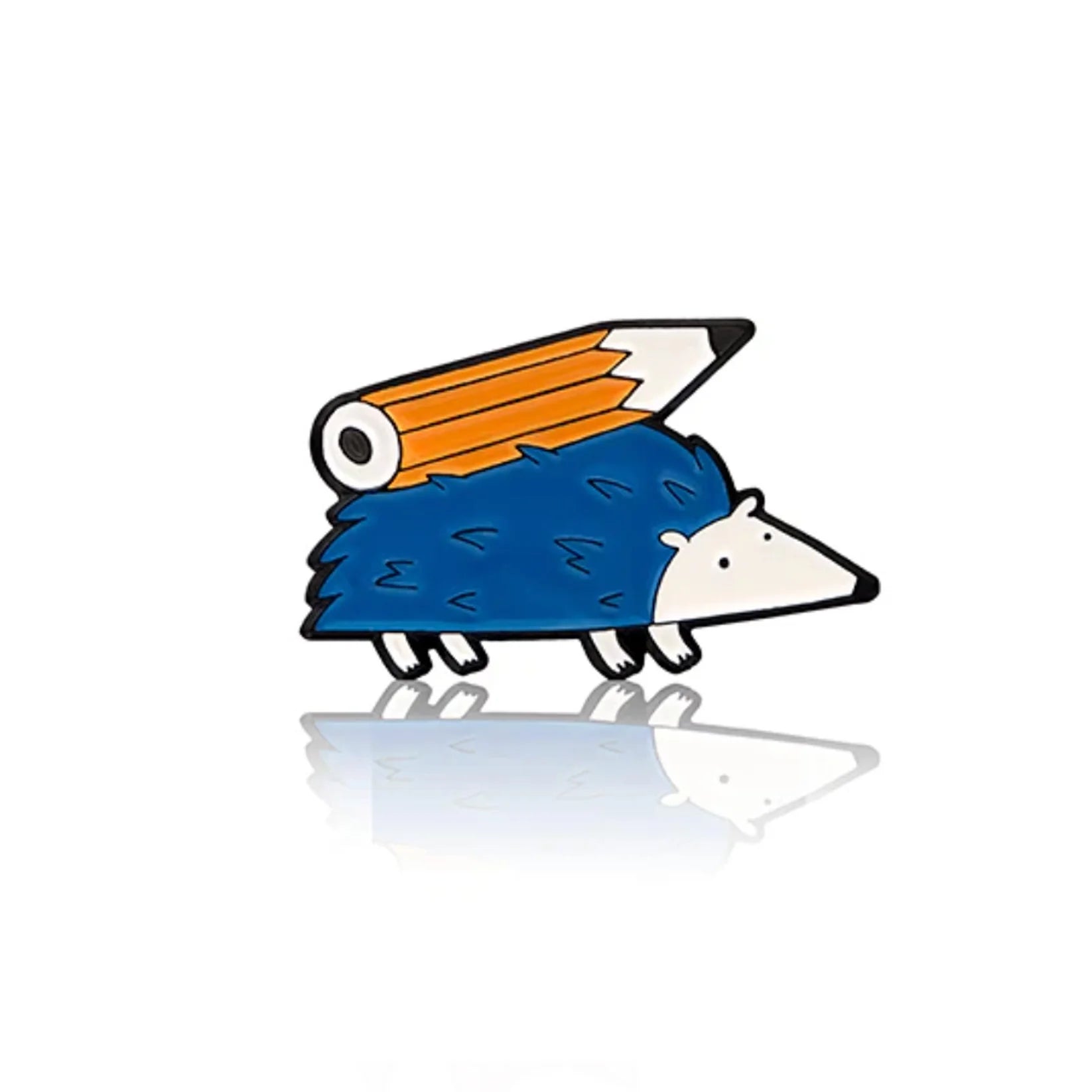 PinBox Enamel Pin: Hedgehog with a Pencil