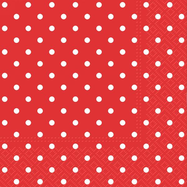 Red Polkadot Lunch Napkin