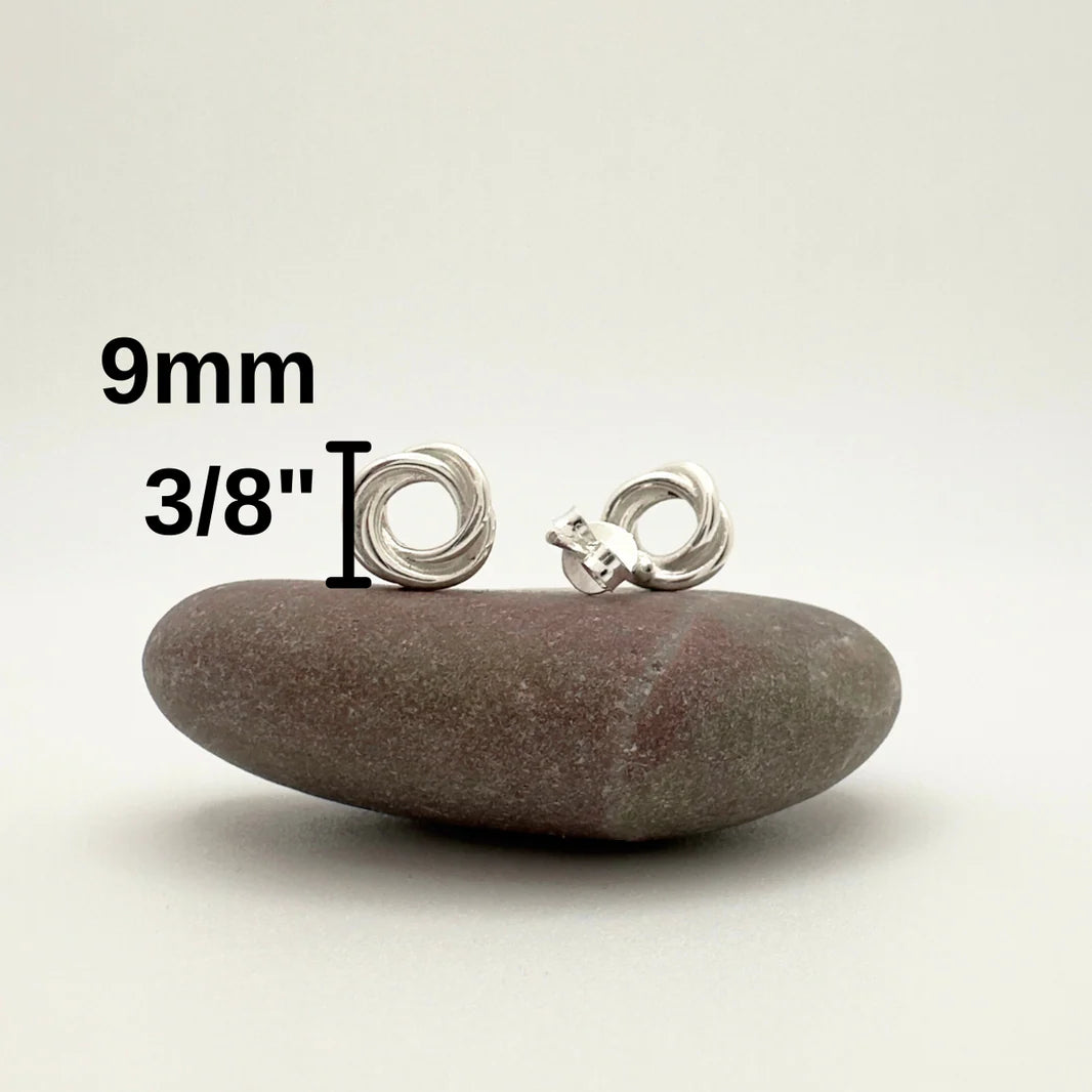 Centered in the Moment: Silver Circle Stud Earrings