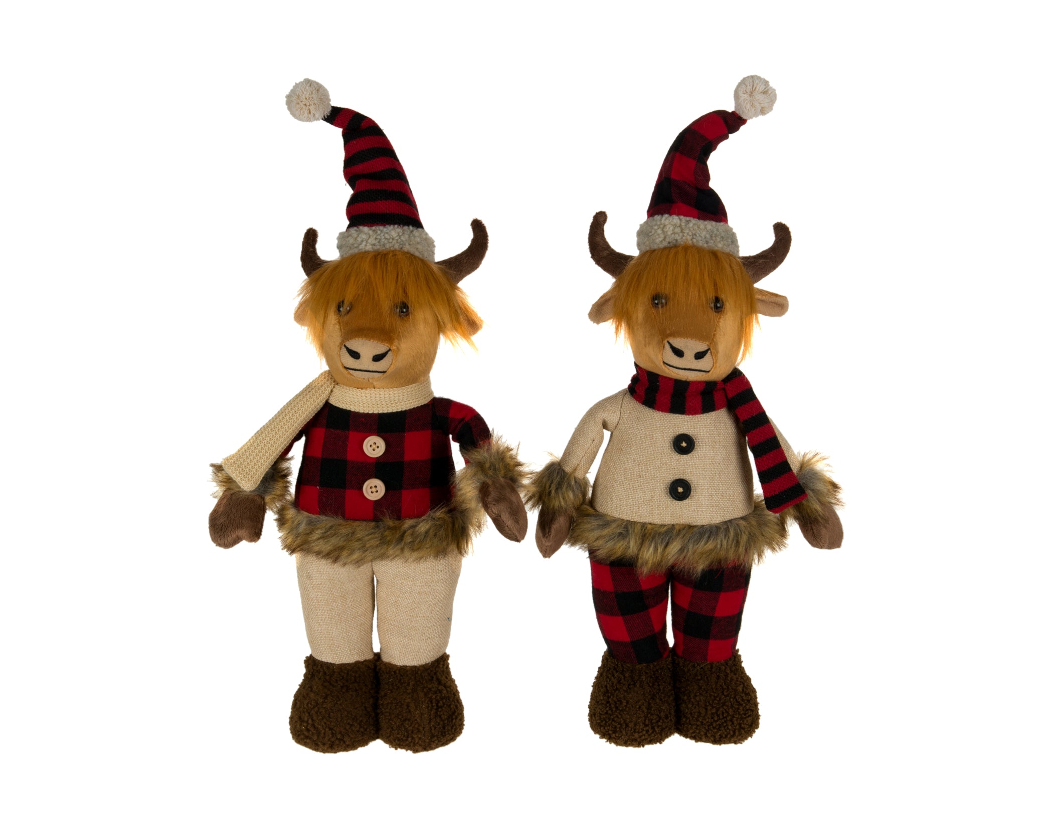 Christmas Highland Cow Figure