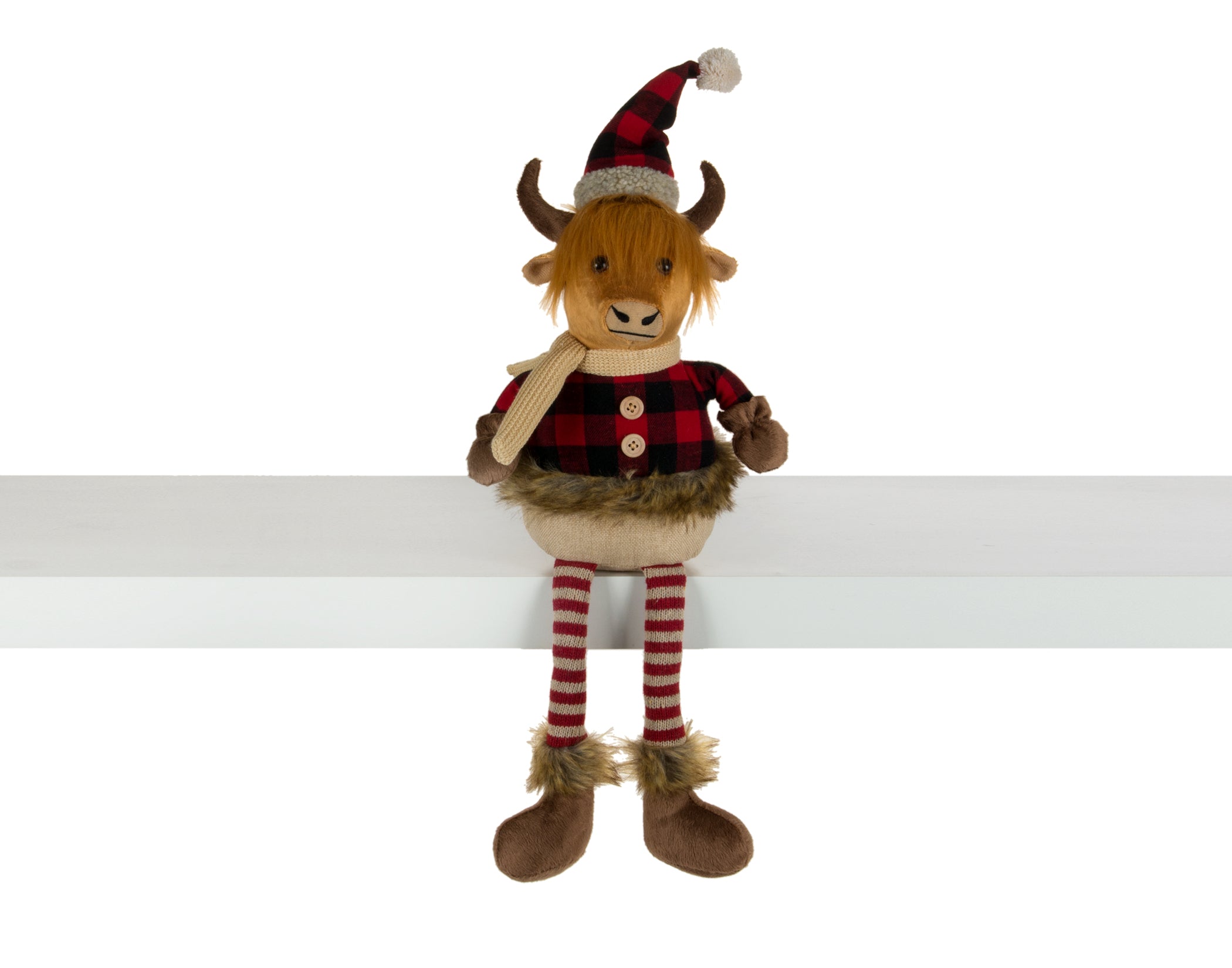 Christmas Highland Cow Figure