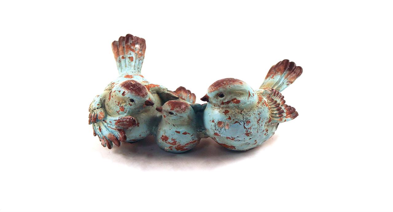 Antique Finish Bird Trio