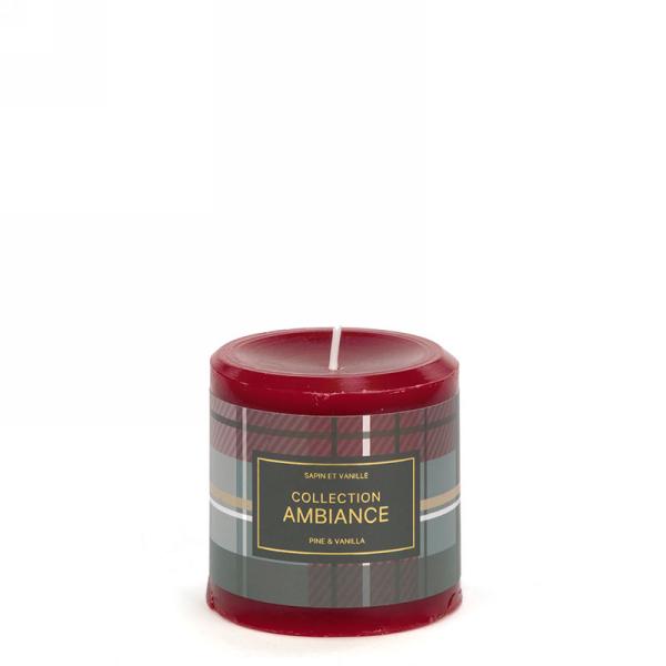 Burgundy Scented Pillar Candle