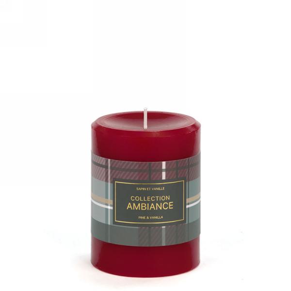 Burgundy Scented Pillar Candle