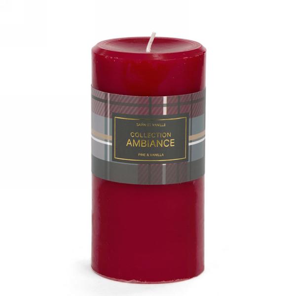 Burgundy Scented Pillar Candle