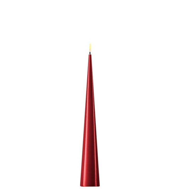 Cone Shaped Led Candle-Bordeaux